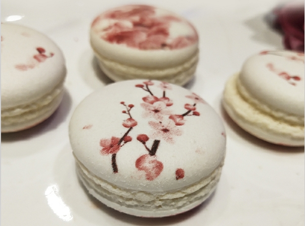 膳印食品平板打印机打印网红樱花马卡龙