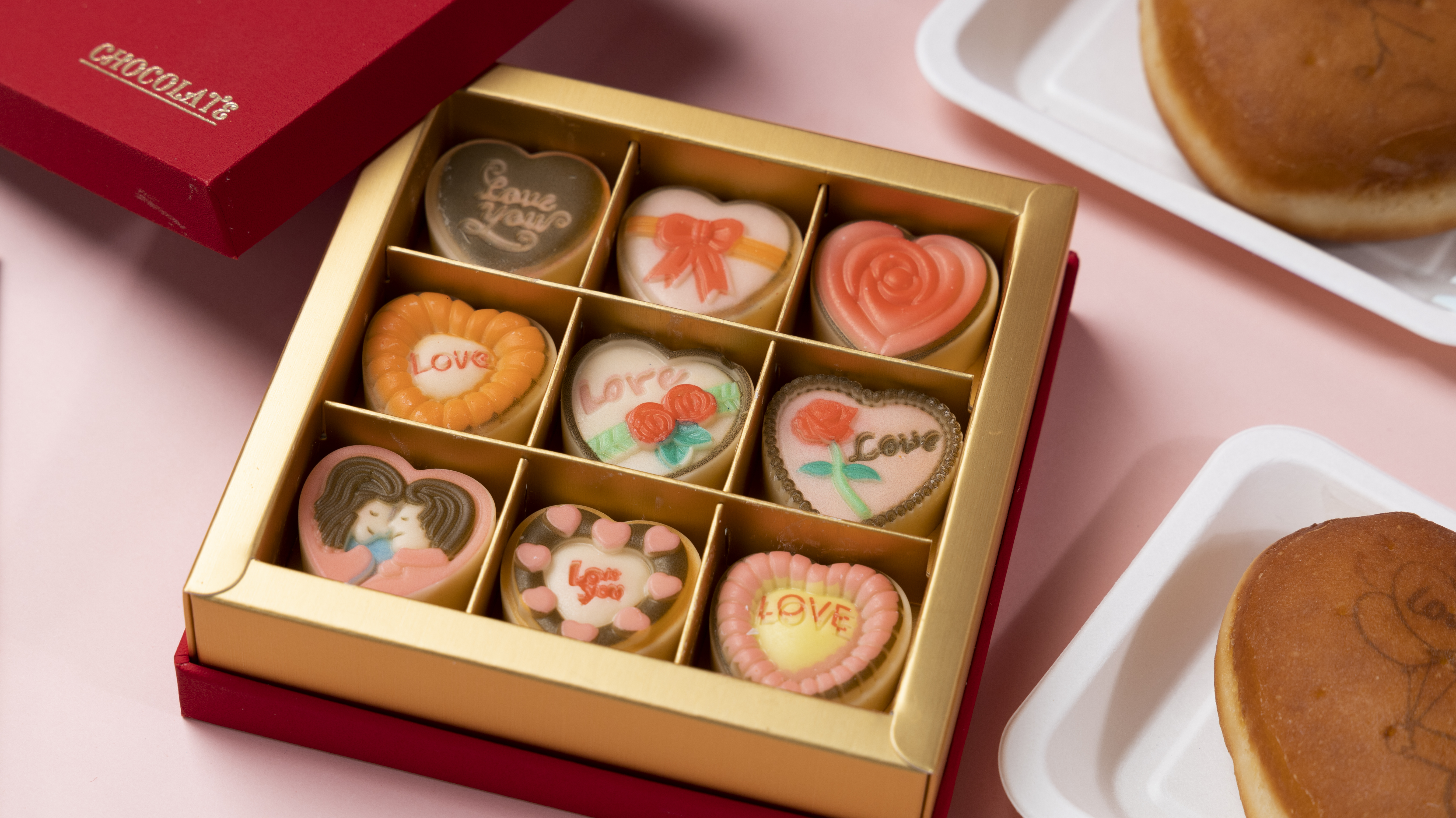 情人节喷花巧克力