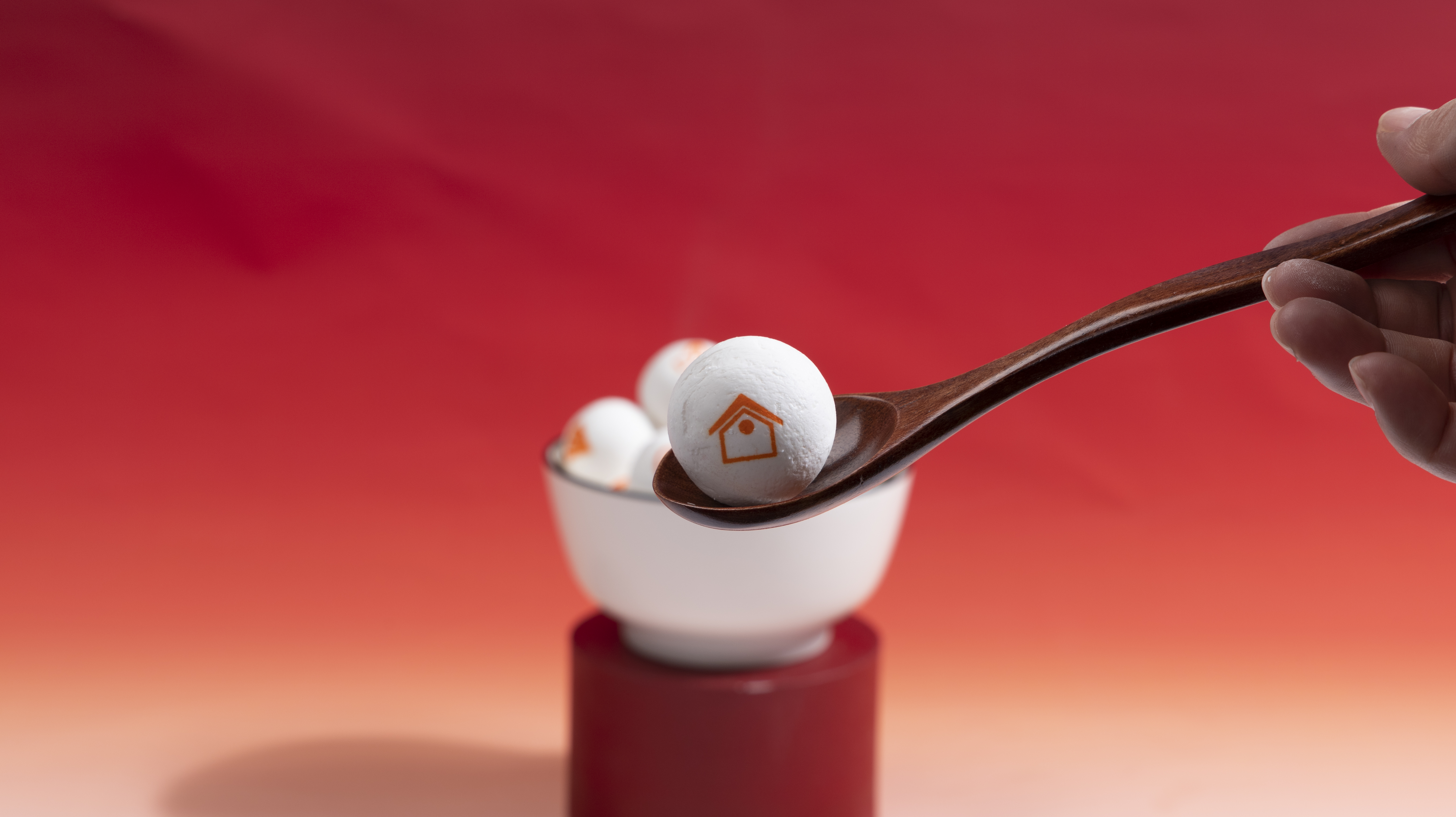 元宵节汤圆喷花